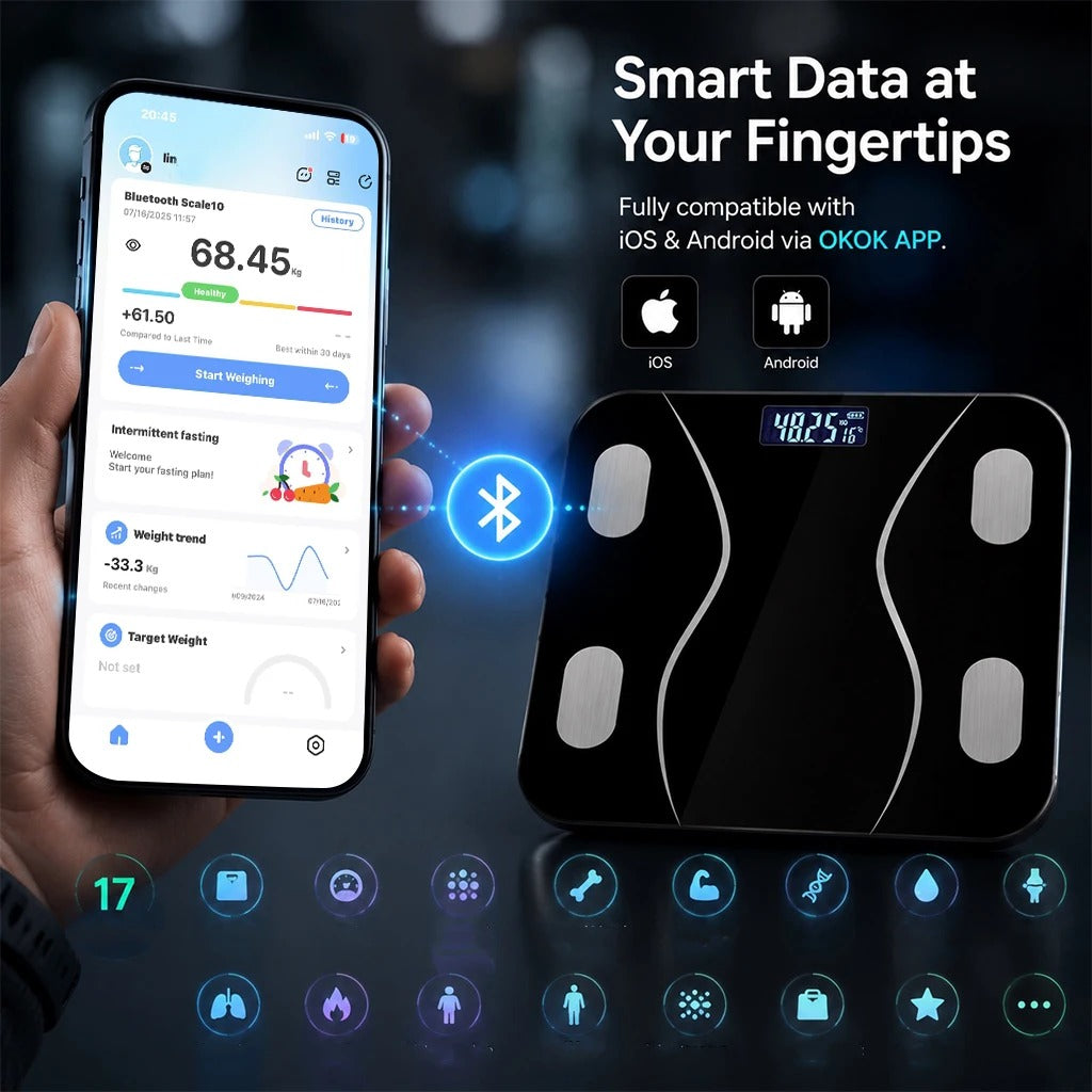 Smart scale Bluetooth app sync